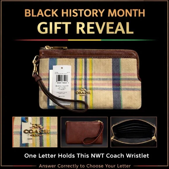 The Crystal Letter Board - Black History Edition 12 letters one 1️⃣ hold Gift - Picture 2 of 8